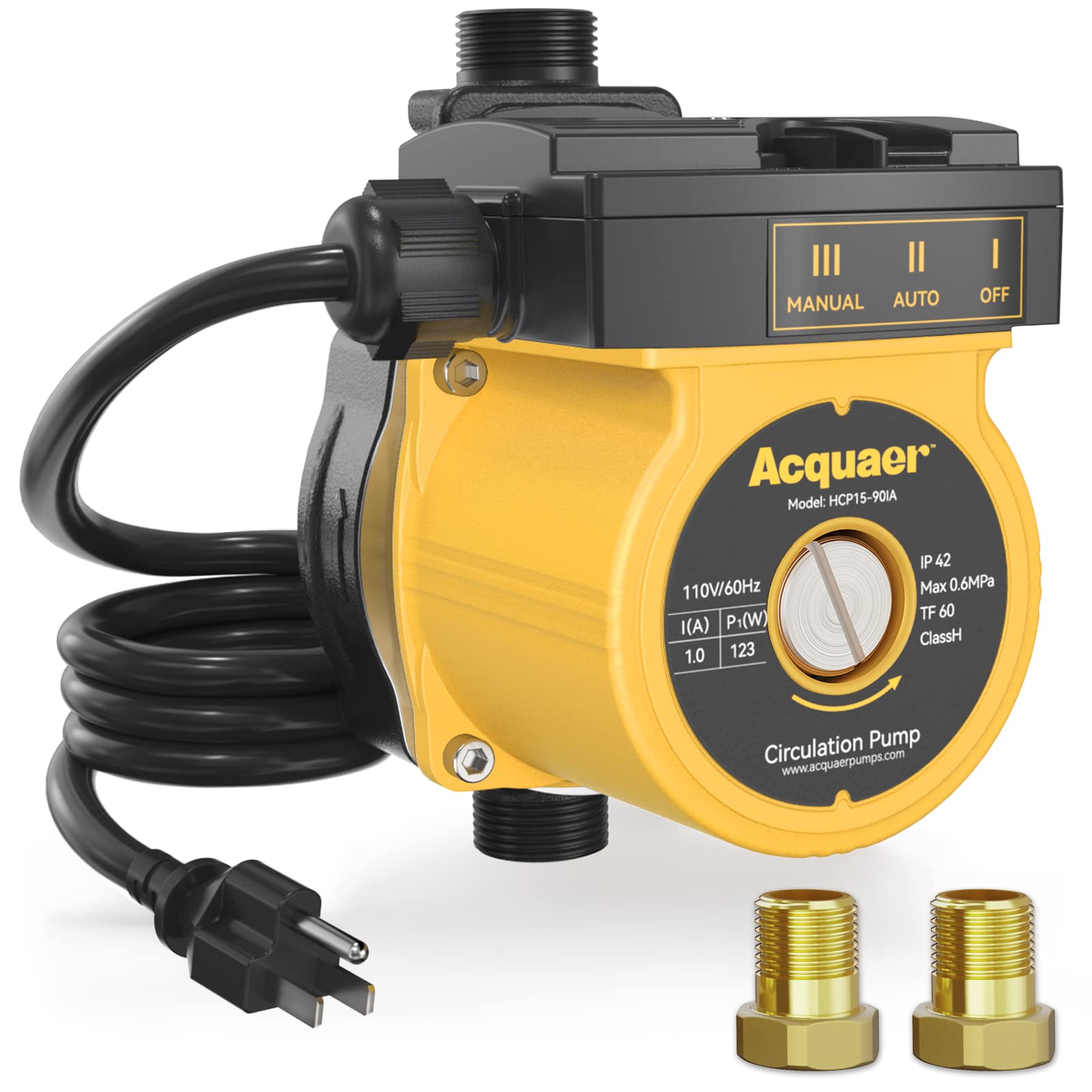Acquaer 115V Automatic Instant Hot Water Recirculating Pump, 7 GPM - Acquaer